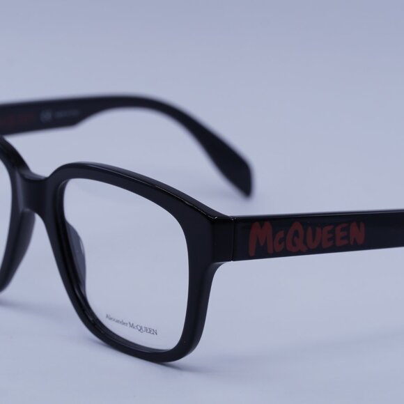 Alexander McQueen AM0333O 002 Eyeglasses Black 52mm Square Frame - Picture 5 of 10